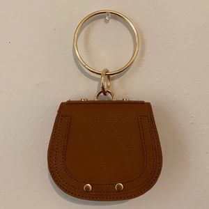 Brown clutch/side purse